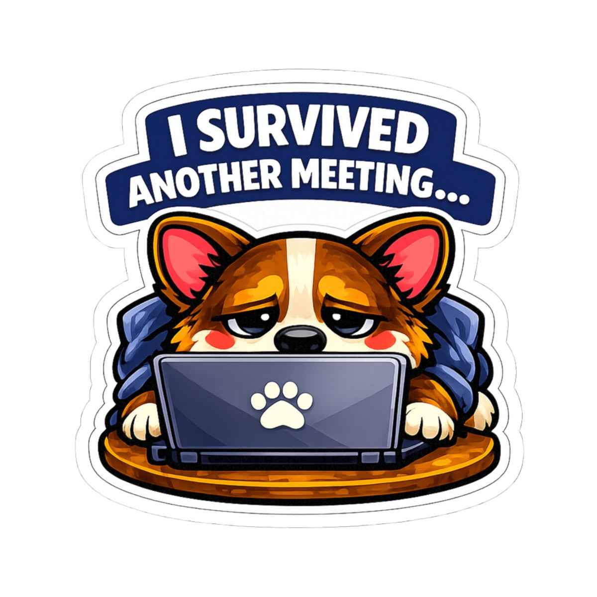 Corgi Office Series — Survived Another Meeting